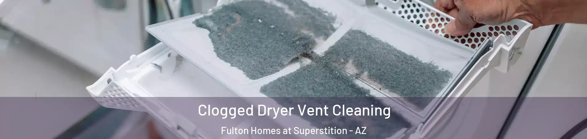 Clogged Dryer Vent Cleaning Fulton Homes at Superstition - AZ