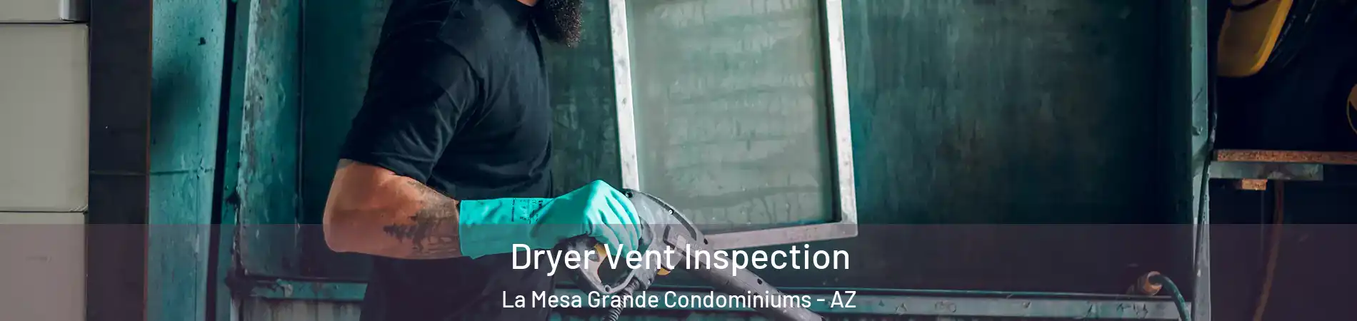 Dryer Vent Inspection La Mesa Grande Condominiums - AZ