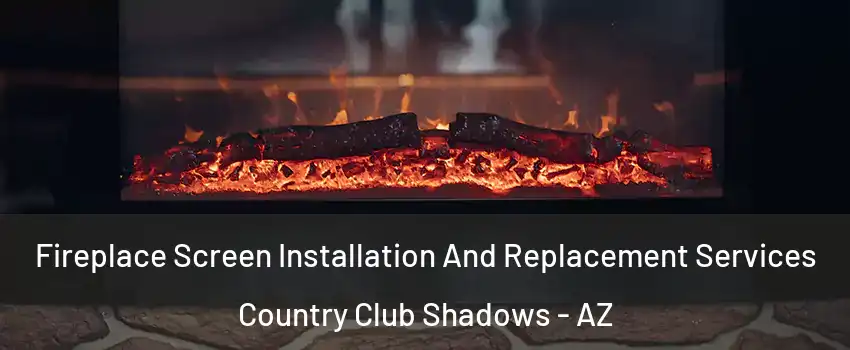 Fireplace Screen Installation And Replacement Services Country Club Shadows - AZ