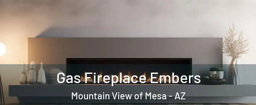 Gas Fireplace Embers Mountain View of Mesa - AZ