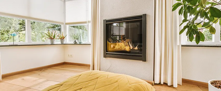 Residential Fireplace Ceramic Glass Installation in Desert Place at Morrison Ranch, AZ