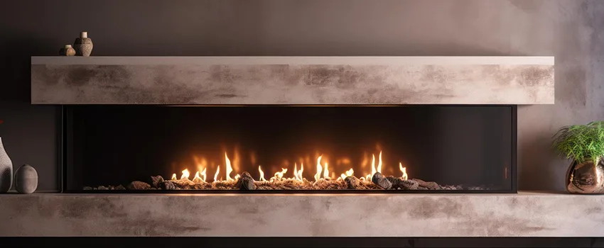 Gas Refractory Fireplace Logs in Desert Place at Morrison Ranch, AZ