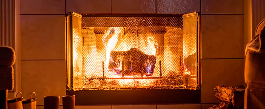 Mendota Hearth Landscape Fireplace Installation in Desert Place at Morrison Ranch, Arizona