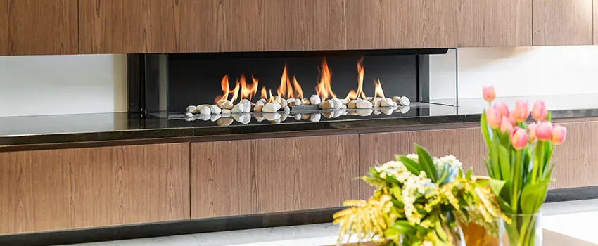 Double-height Fireplace Design Refurbishment in Desert Place at Morrison Ranch, Arizona