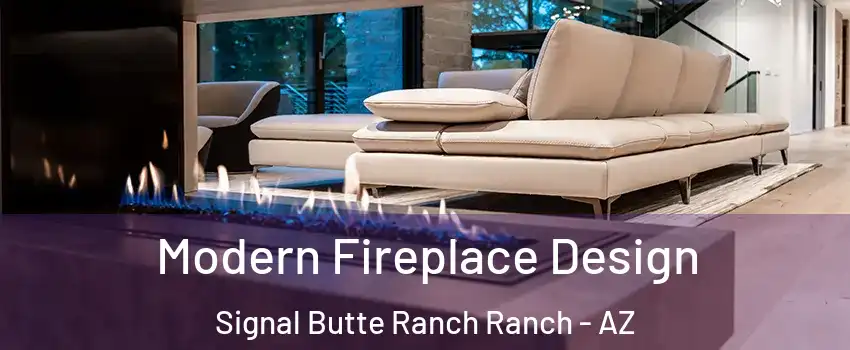 Modern Fireplace Design Signal Butte Ranch Ranch - AZ
