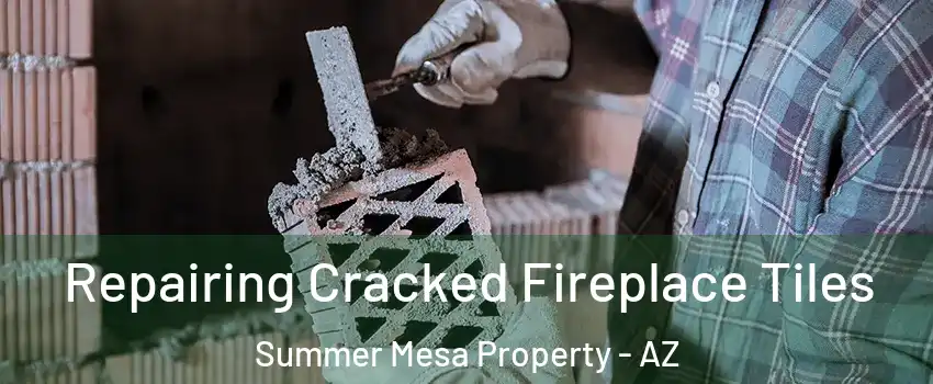 Repairing Cracked Fireplace Tiles Summer Mesa Property - AZ